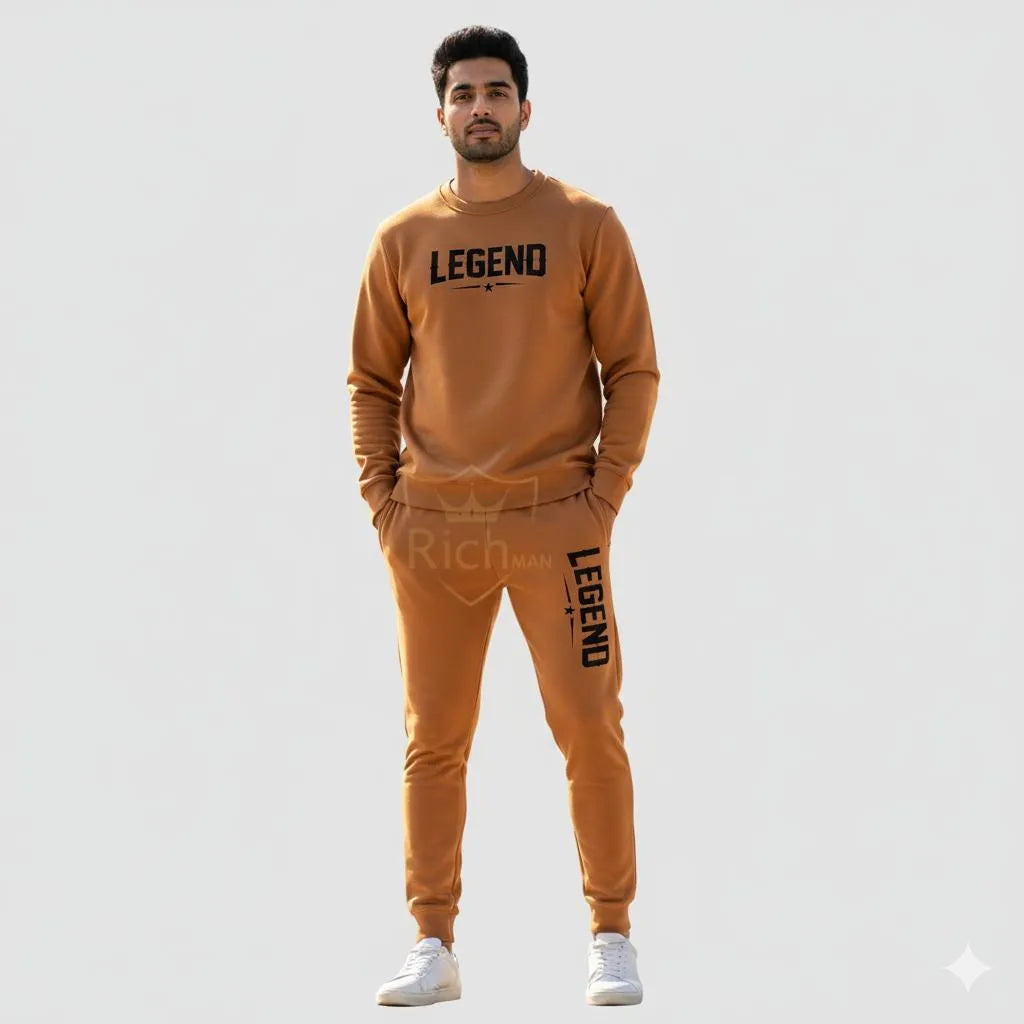 Men’s LEGEND Printed Fleece Tracksuit – Casual & Comfortable Activewear