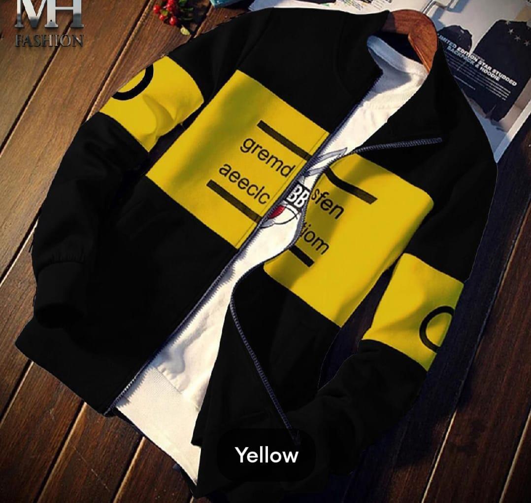 Men’s Printed Fleece Zipper Jacket – Warm & Stylish Casual Outerwear