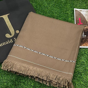 J. Stylish 1 Pc Plain Wool Shawl in Light Brown