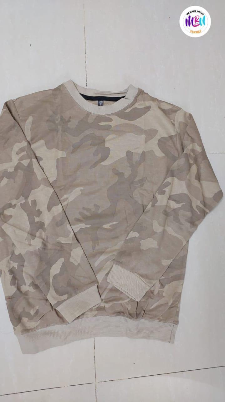 Men’s Cotton Jersey Printed Sweatshirt – Soft & Comfortable Casual Wear