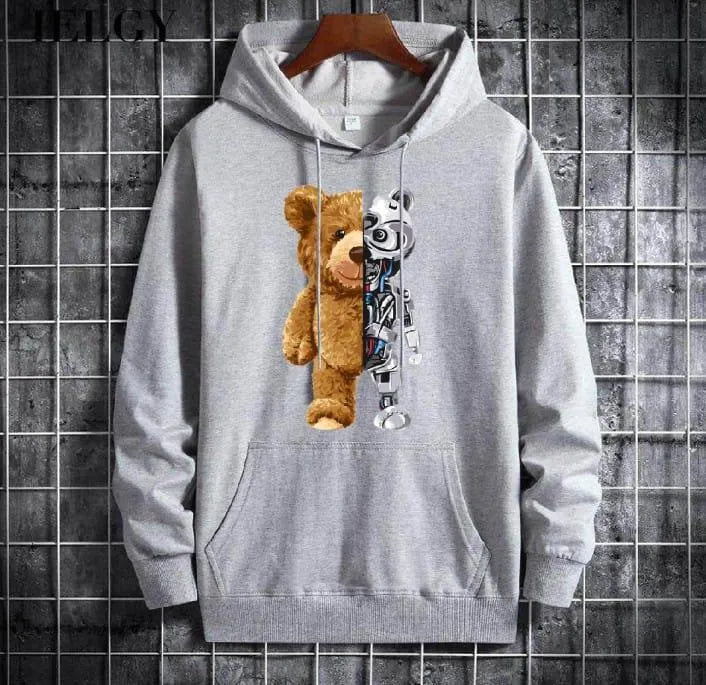 1 Pc Men's Fleece Printed Hoodie – Teddy Printed