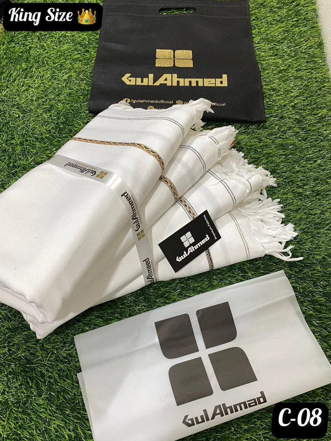 GULL AHMED  2 Pc Men's Wool Plain Shawl