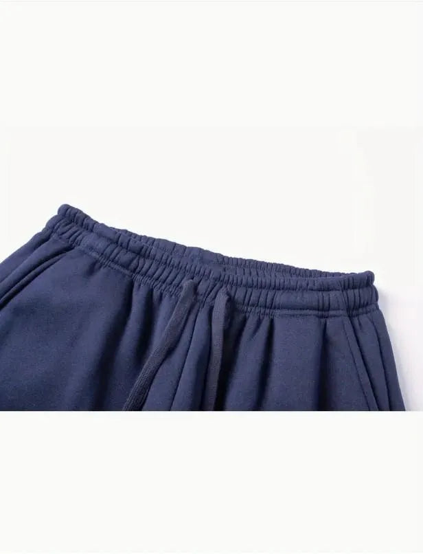 Men's Plain Fleece Trousers – Versatile Classic Blue Warmth
