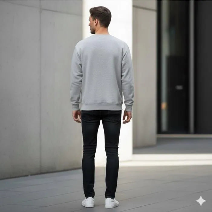 Men’s Fleece Plain Sweatshirt – Warm & Comfortable Everyday Wear