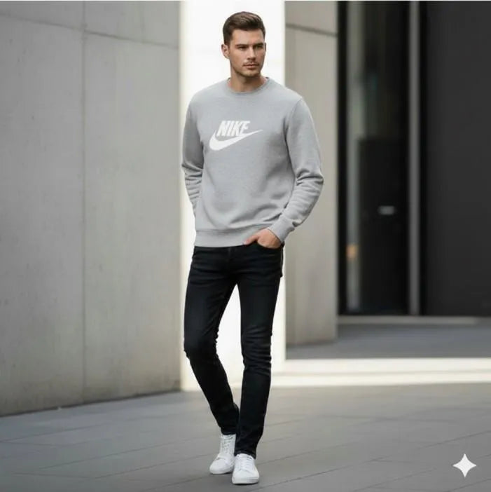 Men’s Fleece Printed Sweatshirt – Warm & Comfortable Casual Wear