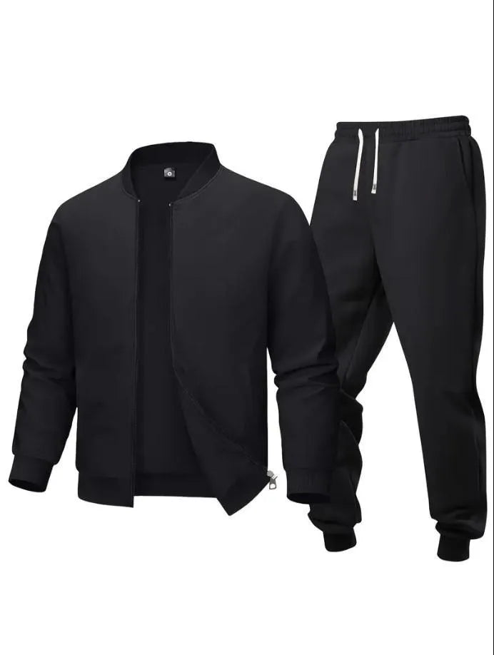 Men’s Plain Polyester Fleece Tracksuit – Casual & Comfortable Activewear