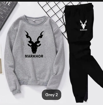 Men’s Winter Sweatshirt & Track Pants Set – Markhor Printed