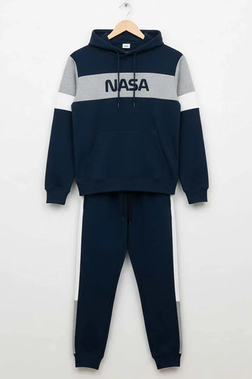 Men’s Printed Polyester Fleece Tracksuit – Casual & Comfortable Activewear