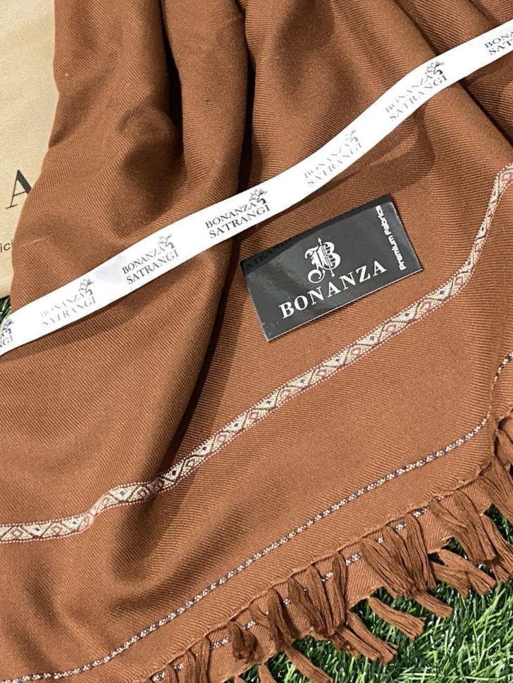 BONANZA 1 Pc Men's Wool Plain Shawl