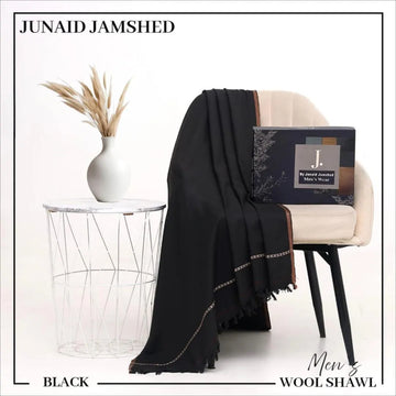 J. 1 Pc Men's Wool Plain Shawl