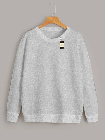 Men’s Stitched Plain Sweatshirt – Warm & Comfortable Casual Wear
