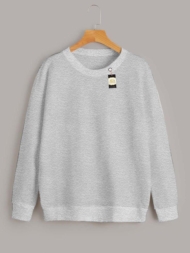 Men’s Stitched Plain Sweatshirt – Warm & Comfortable Casual Wear