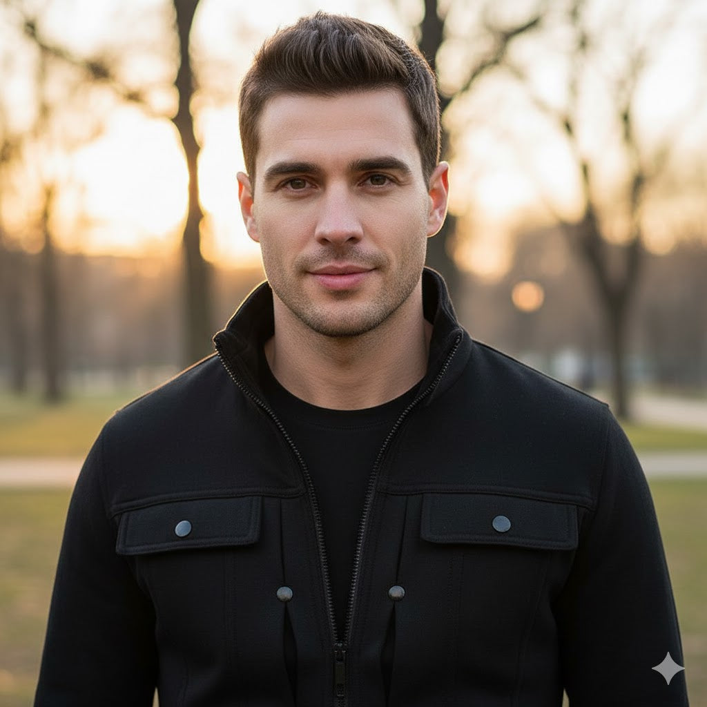 Men’s Plain Fleece Jacket – Mexican Style Black, Full Zip Winter Wear