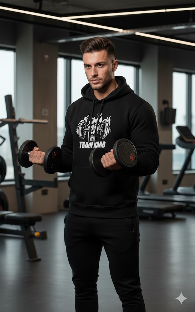 1 Pc Men's Fleece Printed Hoodie