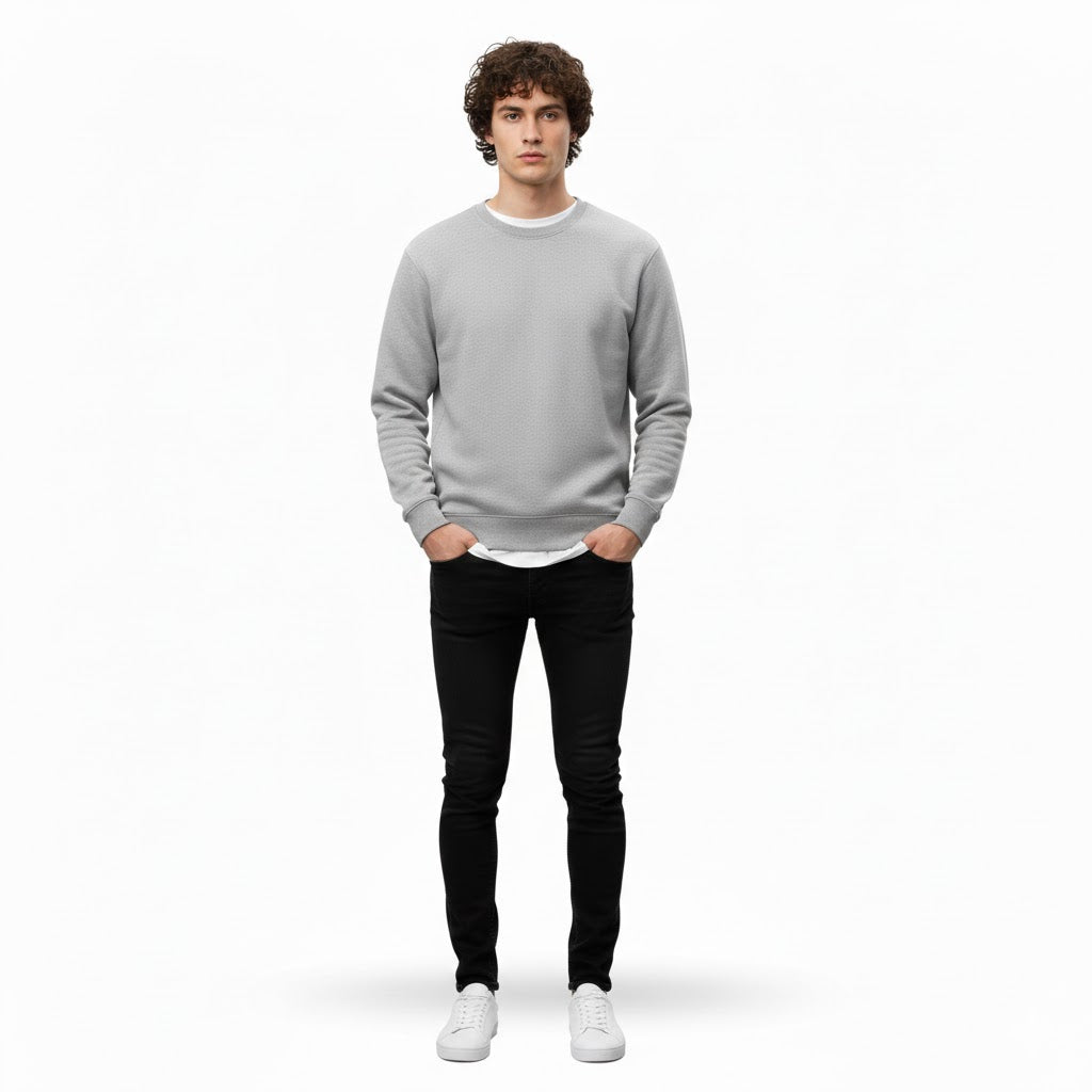Men’s Fleece Printed Sweatshirt – Warm & Comfortable Casual Wear