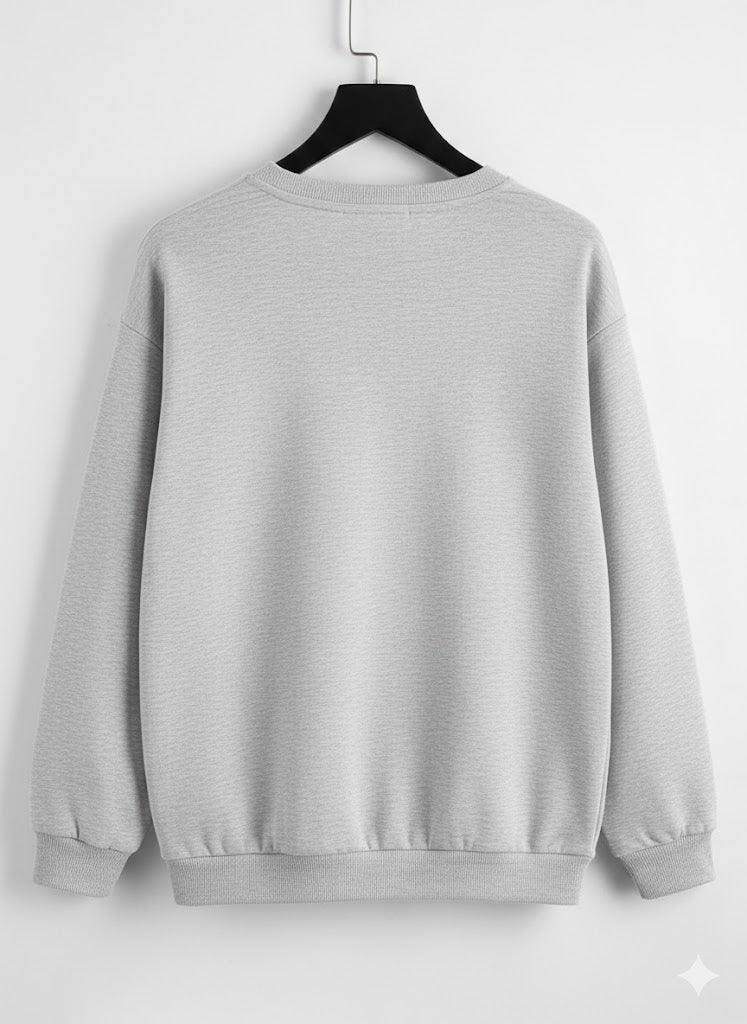 Men’s Stitched Fleece Printed Sweatshirt – Warm & Stylish Casual Wear