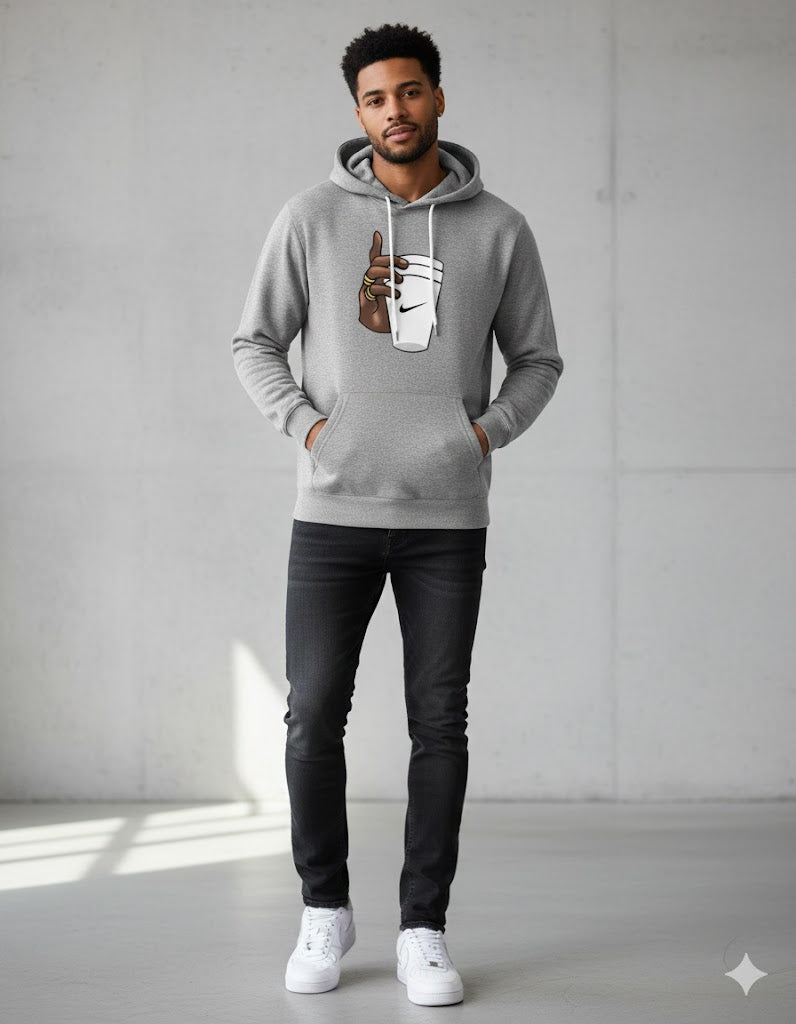 1 Pc Men's Fleece Printed Hoodie