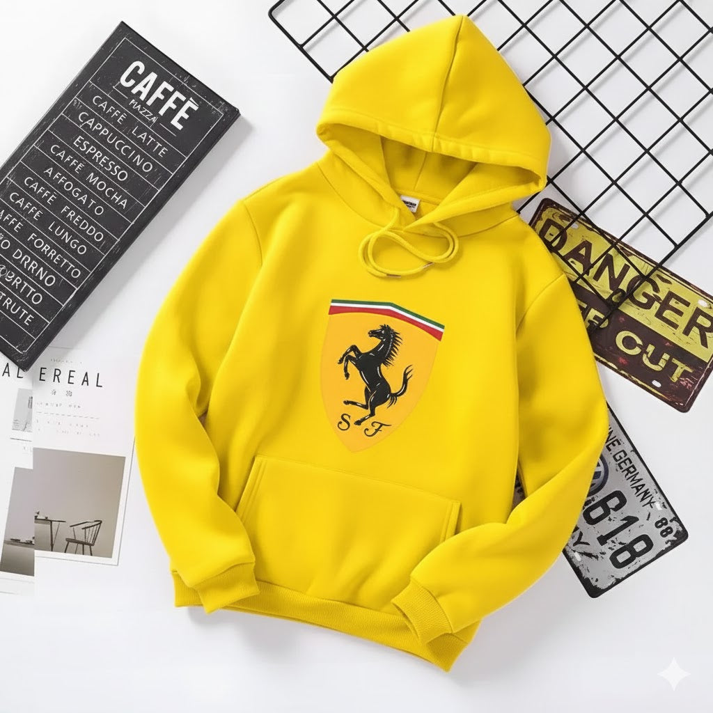 Ferrari Prancing Horse Graphic Fleece Hoodie – Italian Racing Legacy
