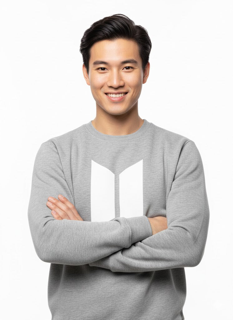 Men’s Stitched Fleece Printed Sweatshirt – Warm & Stylish Casual Wear