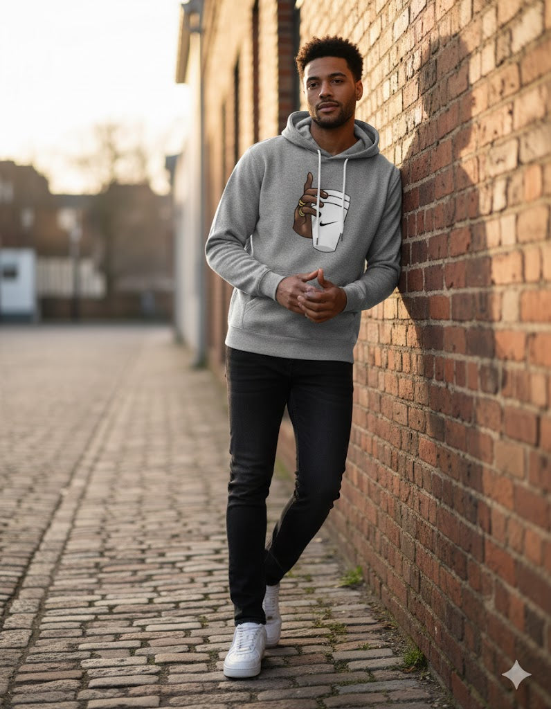 1 Pc Men's Fleece Printed Hoodie