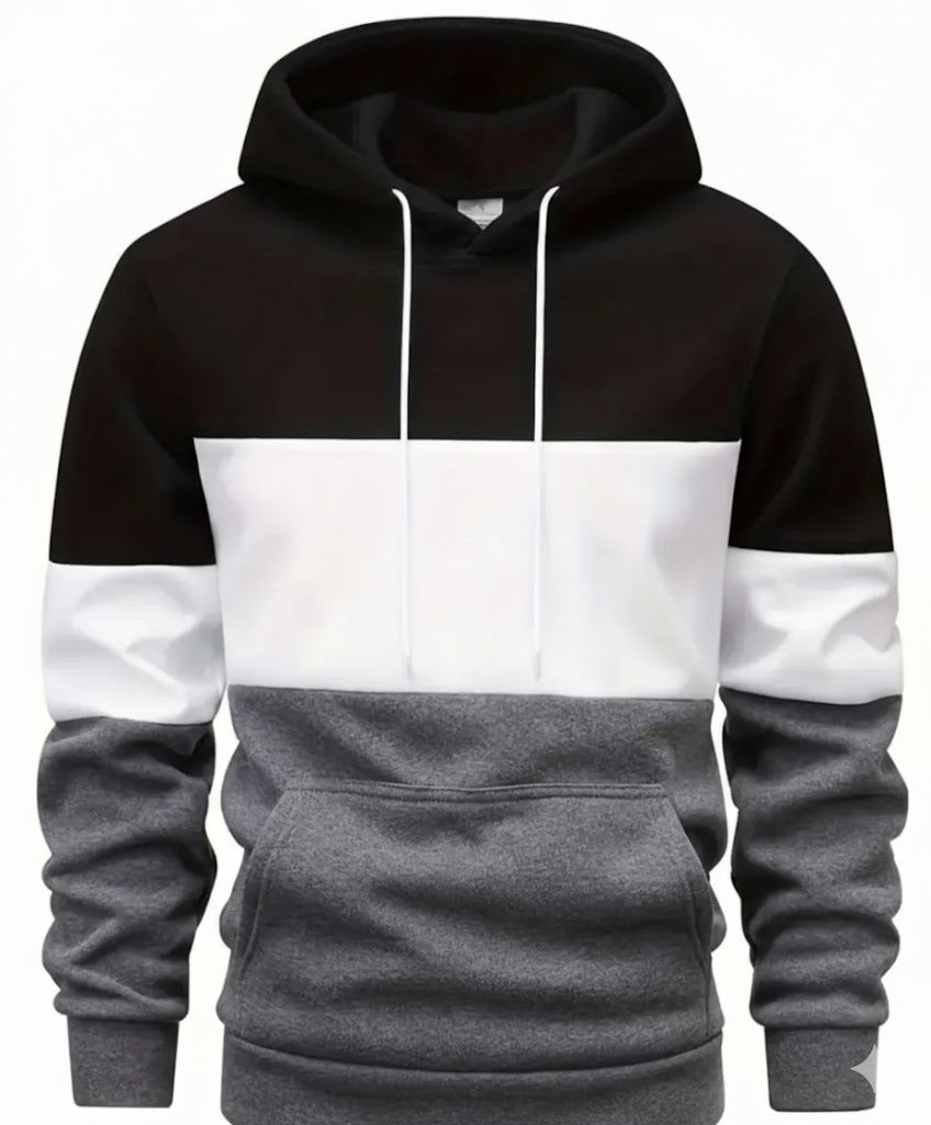 Fleece Plain Hoodie in Three Colors