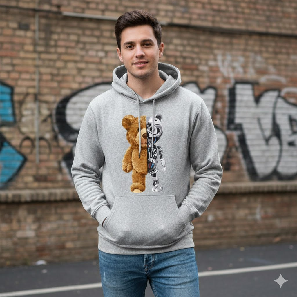 1 Pc Men's Fleece Printed Hoodie – Teddy Printed