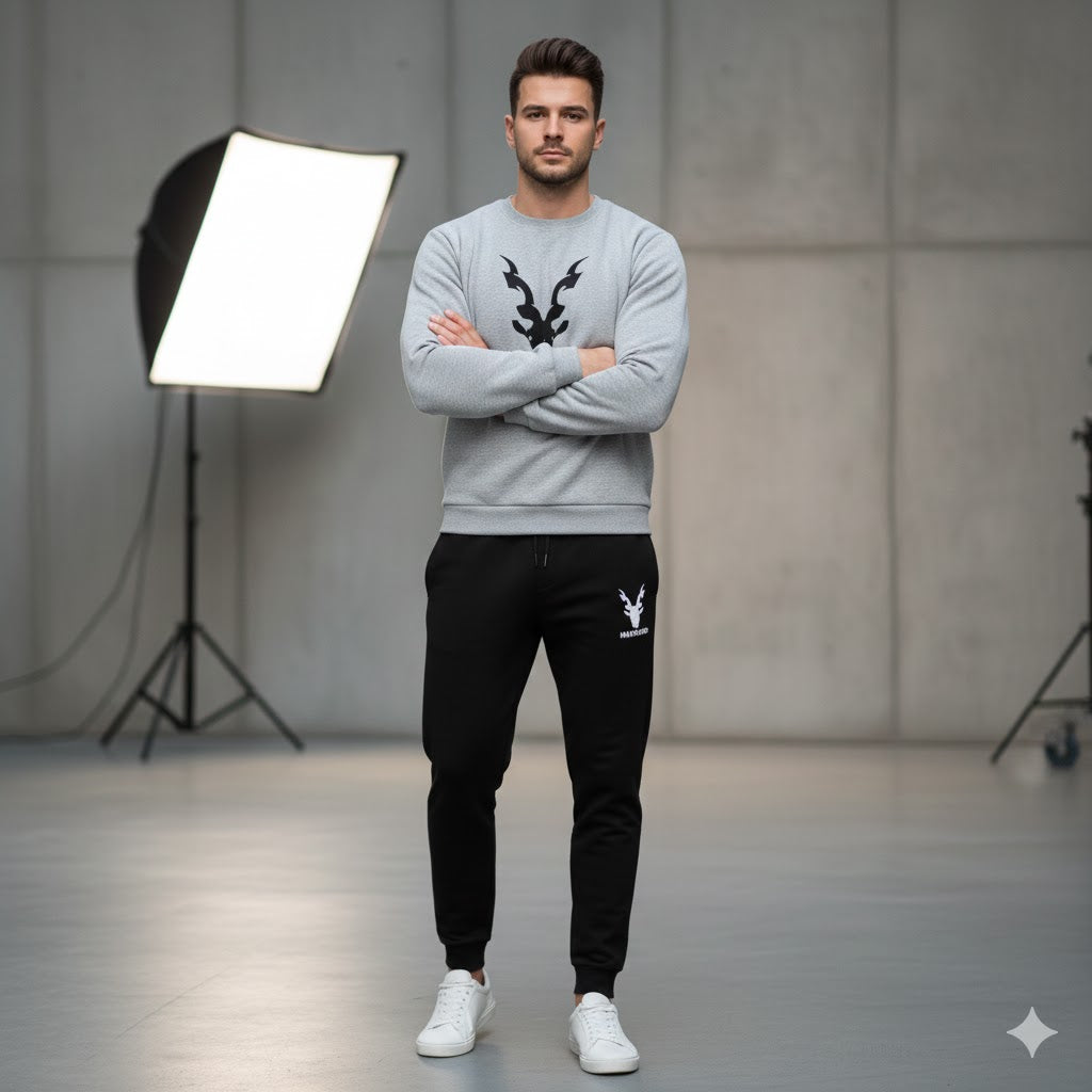 Men’s Winter Sweatshirt & Track Pants Set – Markhor Printed
